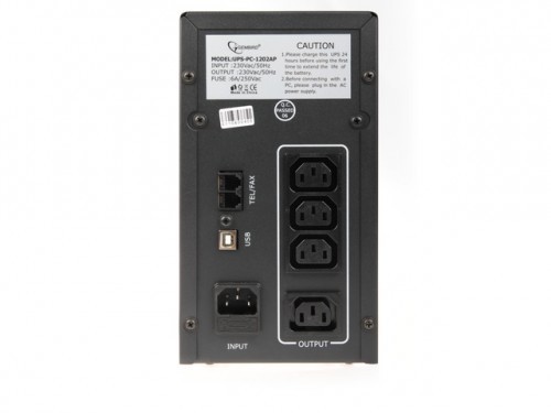 Gembird UPS POWER CUBE USB, RJ12X2 1200VA image 3