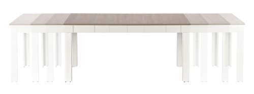 SEWERYN 160/300 cm extension table color: sonoma oak / white image 3