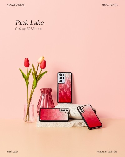 iKins case for Samsung Galaxy S21 Ultra pink lake black image 3