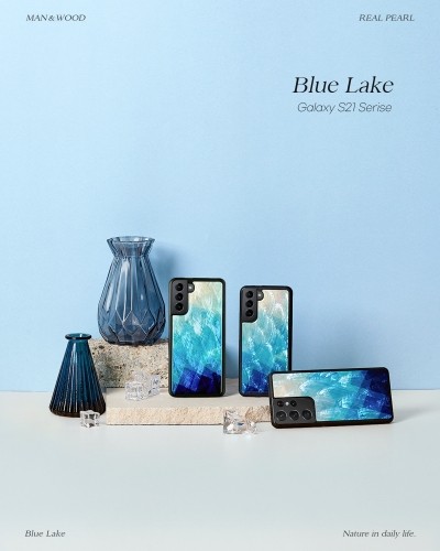 iKins case for Samsung Galaxy S21+ blue lake black image 3
