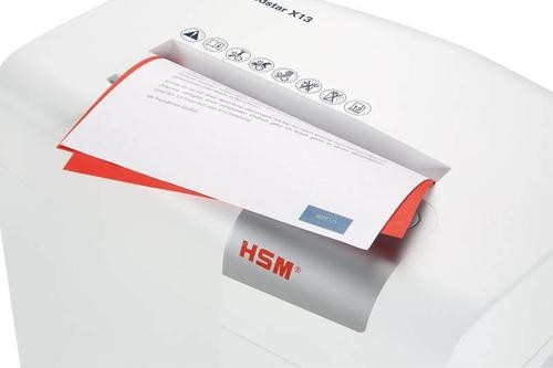 HSM X13 paper shredder Particle-cut shredding 57 dB 4 mm Silver, White image 3