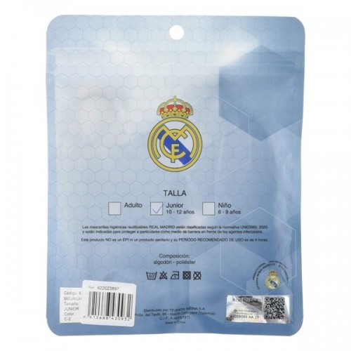 Гигиеническая маска многоразового использования Real Madrid C.F. Детский Синий image 3