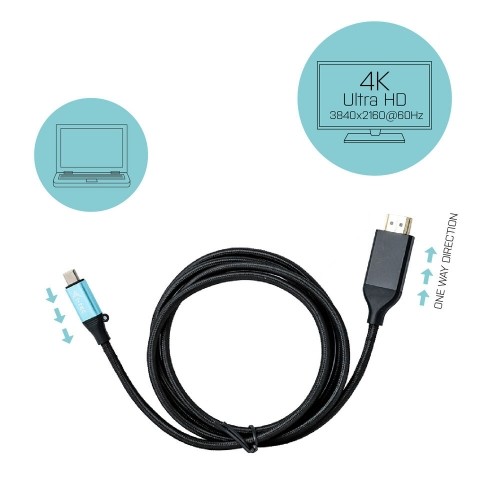 Кабель USB C — HDMI i-Tec C31CBLHDMI60HZ2M     4K Ultra HD (2 m) image 3