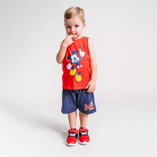 Vasaras pidžamu zēniem Mickey Mouse Sarkans image 3