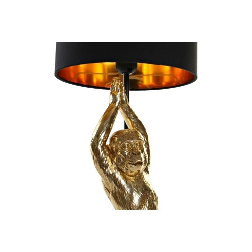 Настольная лампа DKD Home Decor Чёрный Позолоченный полиэстер Смола Обезьяна (25 x 25 x 48 cm) image 3