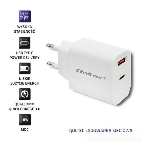Qoltec 51714 power adapter/inverter Indoor 18 W White image 3