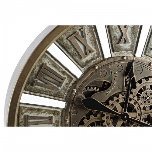 Sienas pulkstenis DKD Home Decor Pārnesumi Bronza Dzelzs (72 x 8,5 x 72 cm) image 3