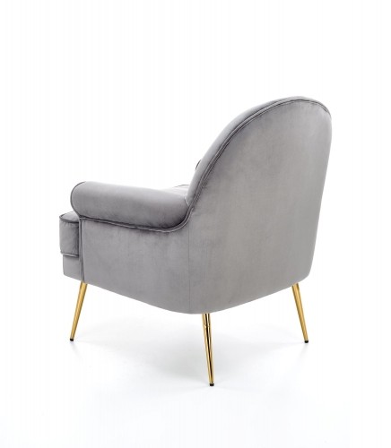 Halmar SANTI leisure armchair grey / gold image 3
