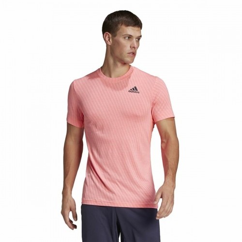 Vīriešu Krekls ar Īsām Piedurknēm Adidas Freelift Rozā image 3