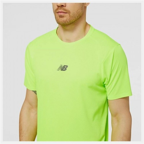 Īsroku Sporta T-krekls New Balance Laima zaļa image 3