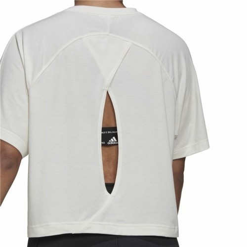 Футболка с коротким рукавом женская Adidas Aeroready Wrap-Back Белый image 3