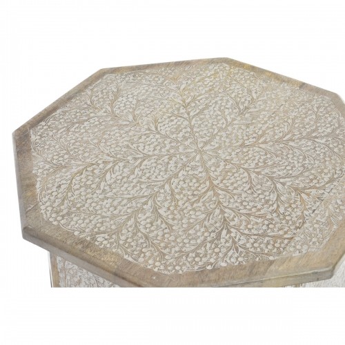 Mazs galdiņš DKD Home Decor Brūns Balts Mango koks (49 x 49 x 53,5 cm) image 3