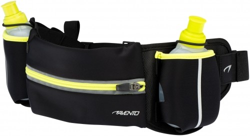 Hip bag with bottles AVENTO 44RA Black/Fluorescent yellow image 3