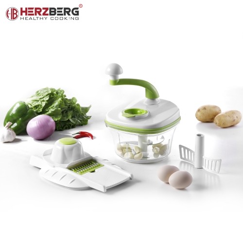 Herzberg Cooking Herzberg HG-8031: 10 in 1 Chopper and Slicer Set image 3