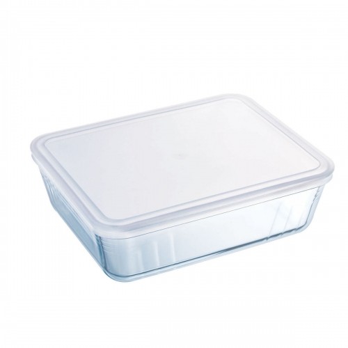 Прямоугольная коробочка для завтрака с крышкой Pyrex Cook & Freeze 22,5 x 17,5 x 6,5 cm 1,5 L Прозрачный Силикон Cтекло (6 штук) image 3