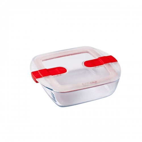 Герметичная коробочка для завтрака Pyrex Cook & Heat Красный 1 L 20 x 17 x 6 cm Cтекло (6 штук) image 3