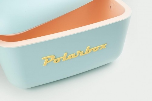 POLARBOX Sky blue – Yellow Classic retro cooler,  12L image 3