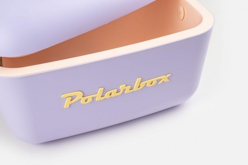 POLARBOX Lilac – Yellow Classic retro cooler,  12L image 3