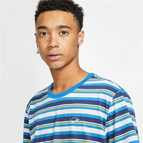Vīriešu Krekls ar Īsām Piedurknēm Nike Stripe Tee Zils image 3