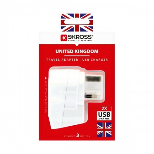 Strāvas Adapteris Skross 1500280 USB x 2 Eiropietis Lielbritānija image 3
