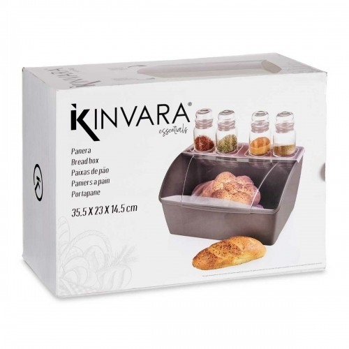 Kinvara Maizes kaste Pelēks Plastmasa 29,5 x 20,5 x 41 cm (4 gb.) image 3