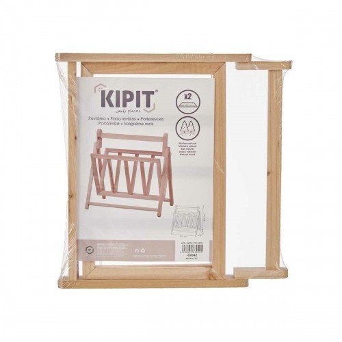 Kipit Полка для журналов Коричневый Деревянный 30 x 37,5 x 36,5 cm (12 штук) image 3