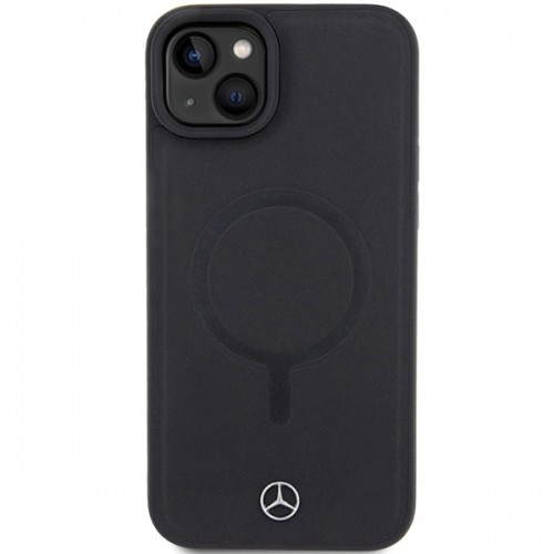 Mercedes MEHMP15S23RCMK iPhone 15 6.1" czarny|black hardcase Smooth Leather MagSafe image 3