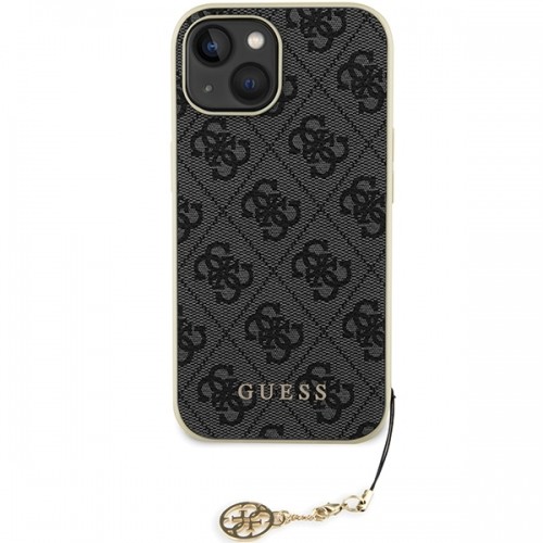 Guess GUHCP15SGF4GGR iPhone 15 6.1" szary|grey hardcase 4G Charms Collection image 3