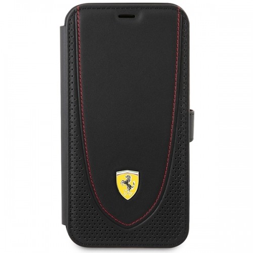 Ferrari FEFLBKP13LRGOK iPhone 13 Pro 6.1" czarny|black book Leather Curved Line image 3