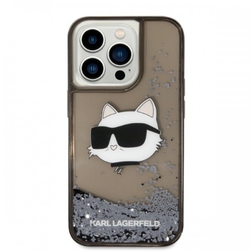 Karl Lagerfeld KLHCP14LLNCHCK iPhone 14 Pro 6,1" czarny|black hardcase Glitter Choupette Head image 3
