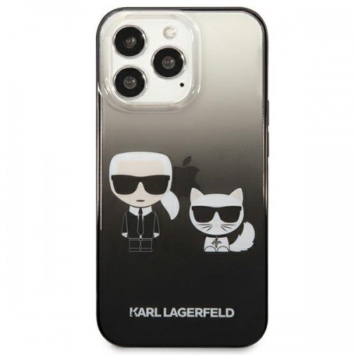 Karl Lagerfeld KLHCP13LTGKCK iPhone 13 Pro | 13 6,1" hardcase czarny|black Gradient Ikonik Karl & Choupette image 3