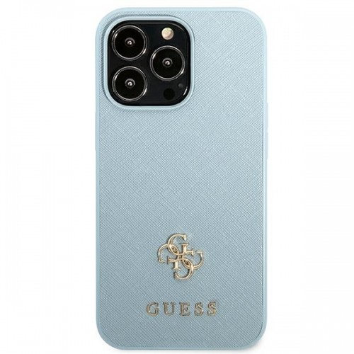Guess GUHCP13XPS4MB iPhone 13 Pro Max 6,7" niebieski|blue hardcase Saffiano 4G Small Metal Logo image 3