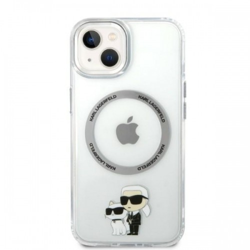 Karl Lagerfeld MagSafe Compatible Case IML Karl and Choupette NFT for iPhone 14 Transparent image 3