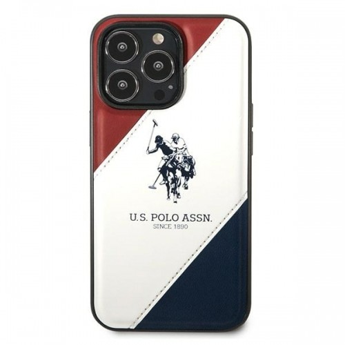 U.s. Polo Assn. U.S. Polo PU Leather Double Horse Case for iPhone 14 Pro Max Red|White|Navy image 3