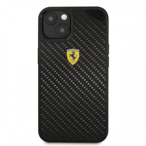 FEHCP13SFCABK Ferrari Real Carbon Hard Case for iPhone 13 Mini Black image 3