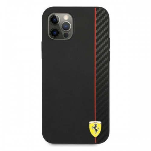 FESAXHCP12LBK Ferrari On Track Stripe Carbon Hard Case for iPhone 12 Pro Max 6.7 Black image 3