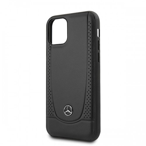 Mercedes MEHCP12SARMBK Leather Urban Cover Ādas Aizsargapvalks Apple iPhone 12 Mini Melns image 3