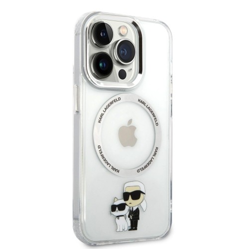 Karl Lagerfeld IML Karl and Choupette NFT MagSafe Case for iPhone 15 Pro Transparent image 3