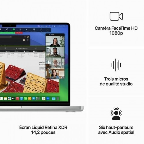 Piezīmju Grāmatiņa Apple MacBook Pro 2023 14" Azerty Francūzis 512 GB SSD image 3