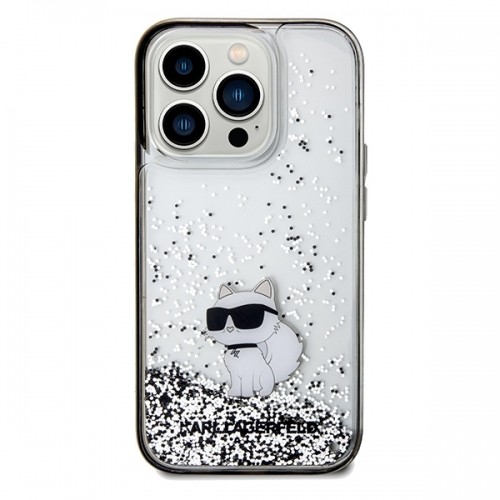 Karl Lagerfeld KLHCP14LLKCNSK iPhone 14 Pro 6.1" transparent hardcase Liquid Glitter Choupette image 3