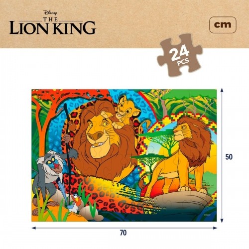Puzle Bērniem The Lion King Abpusējs 24 Daudzums 70 x 1,5 x 50 cm (12 gb.) image 3