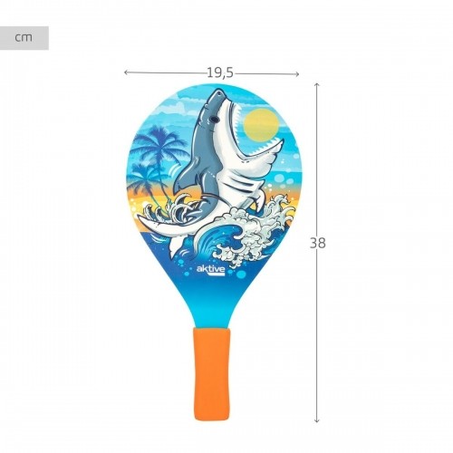 Пляжные лопатки с мячом Aktive Акула 19,5 x 38 cm (24 штук) image 3
