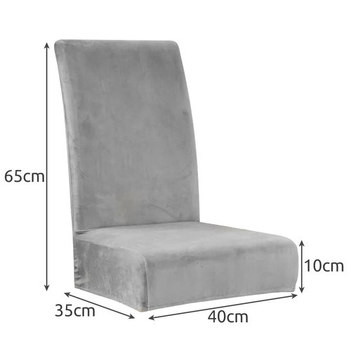Chair cover - gray velvet Ruhhy 22979 (17323-0) image 3