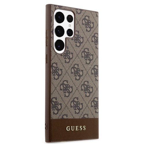 Guess 4G Stripe Case for Samsung Galaxy S24 Ultra Brown image 3