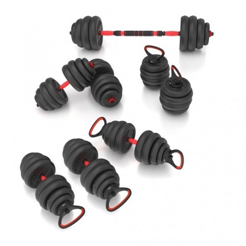 6IN1 WEIGHT SET HMS SGN140 (BARBELL, DUMBBELL AND KETTLEBELL) 40KG image 3