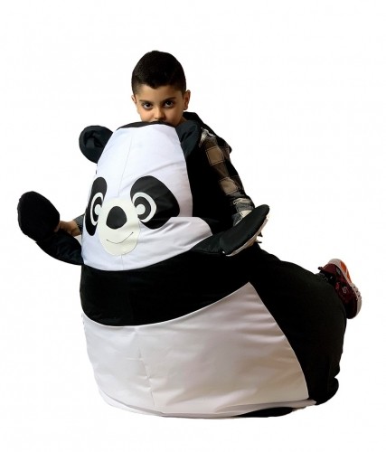 Go Gift Sako bag pouffe Panda black and white L 105 x 80 cm image 3