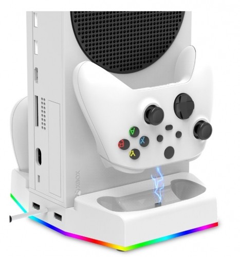 iPega XBS011S Multifunctional Charging RGB Stand with Cooling for Xbox Series S 2+pcs Battery image 3