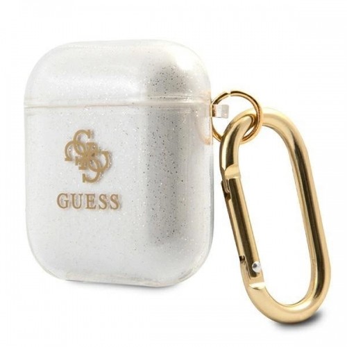 Guess GUA2UCG4GT AirPods cover Transparent Glitter Collection image 3