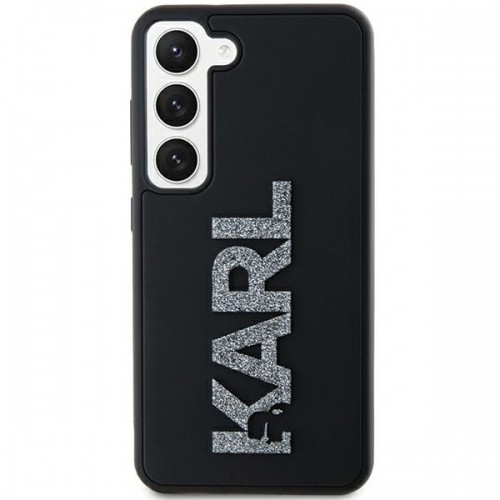 Karl Lagerfeld KLHCS23S3DMBKCK S23 S911 czarny|black hardcase 3D Rubber Glitter Logo image 3