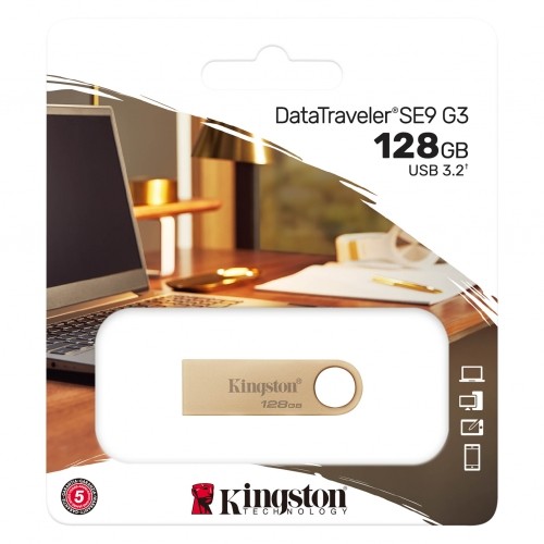 Kingston Pendrive Data Traveler DTSE9G3 128GB USB3.2 Gen1 gold image 3